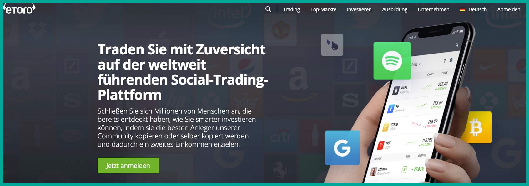 eToro Depot eröffnen