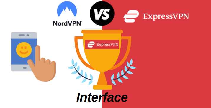 NordVPN vs ExpressVPN Gewinner Interface: ExpressVPN